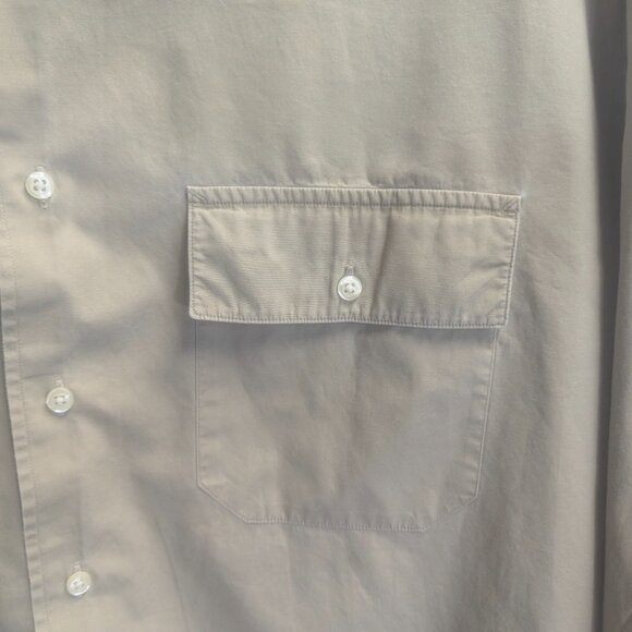 Tommy Hilfiger Size  16 1/2x34/35 Khaki Long Sleeved Button Down - Picture 2 of 16